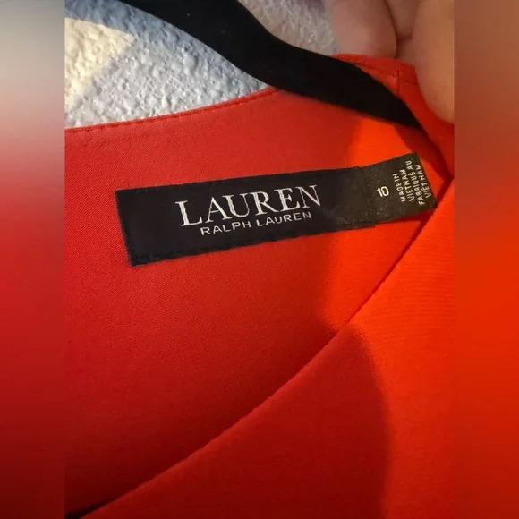 LAUREN RALP LAUREN BELTED JERSEY DRESS 10 - Picture 3 of 4